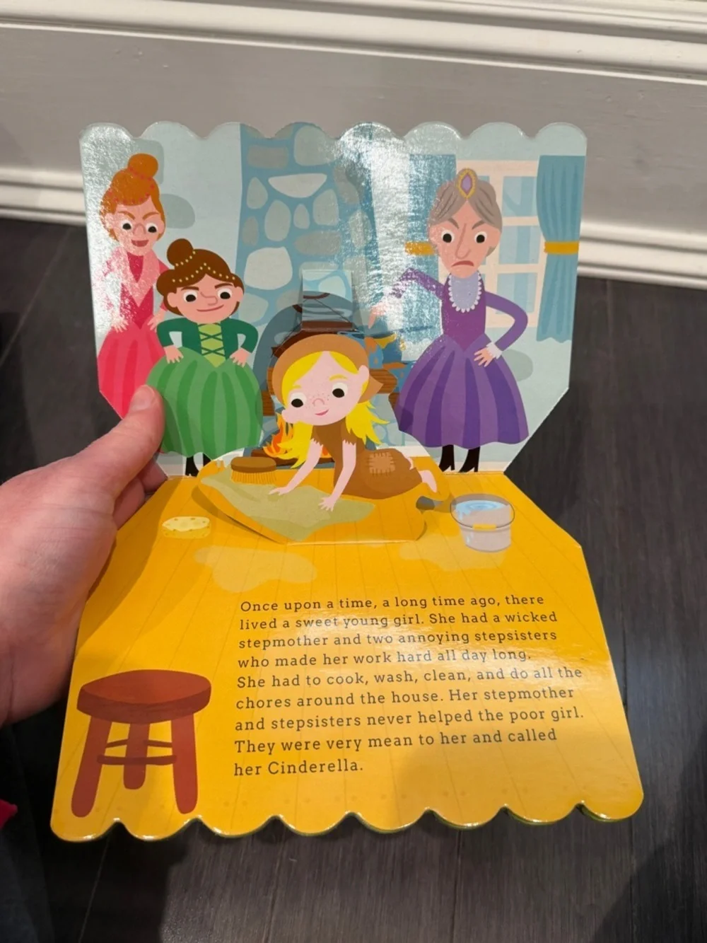 Cinderella Pink and Blue Pop-Up Fairy Tale Board Book Toddler Kids